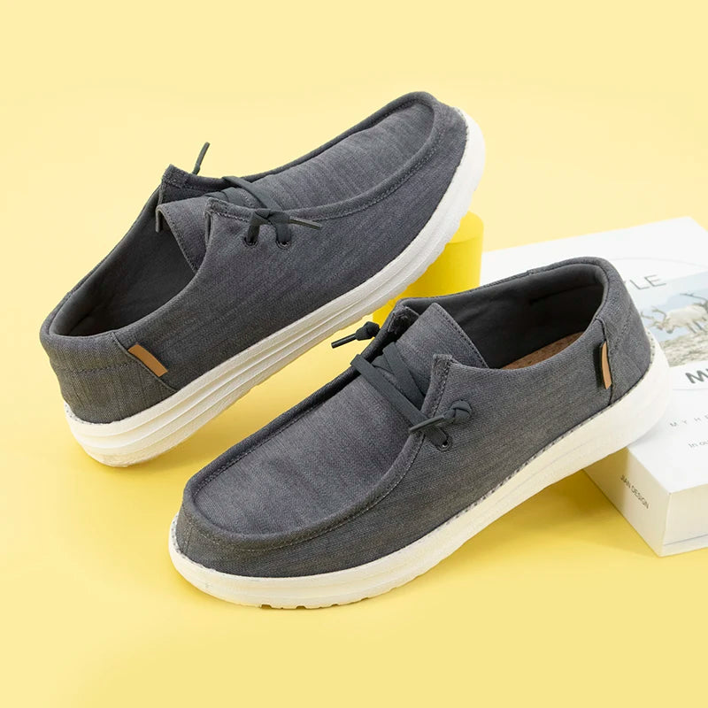 Fashion Sneakers Slip-on Loafers Men Canvas Casual Walking Casual Shoes