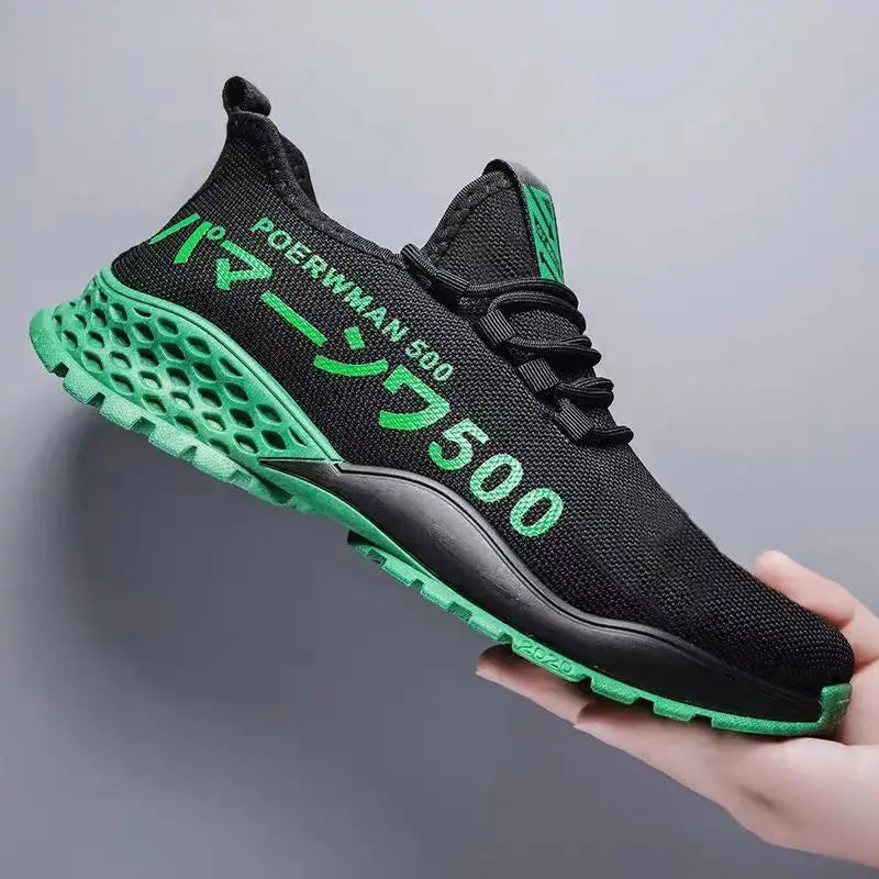 Hongyan Mens Tennis Shoes Summer Breathable Sports Casual Shoes Single Mesh Fashion Shoes