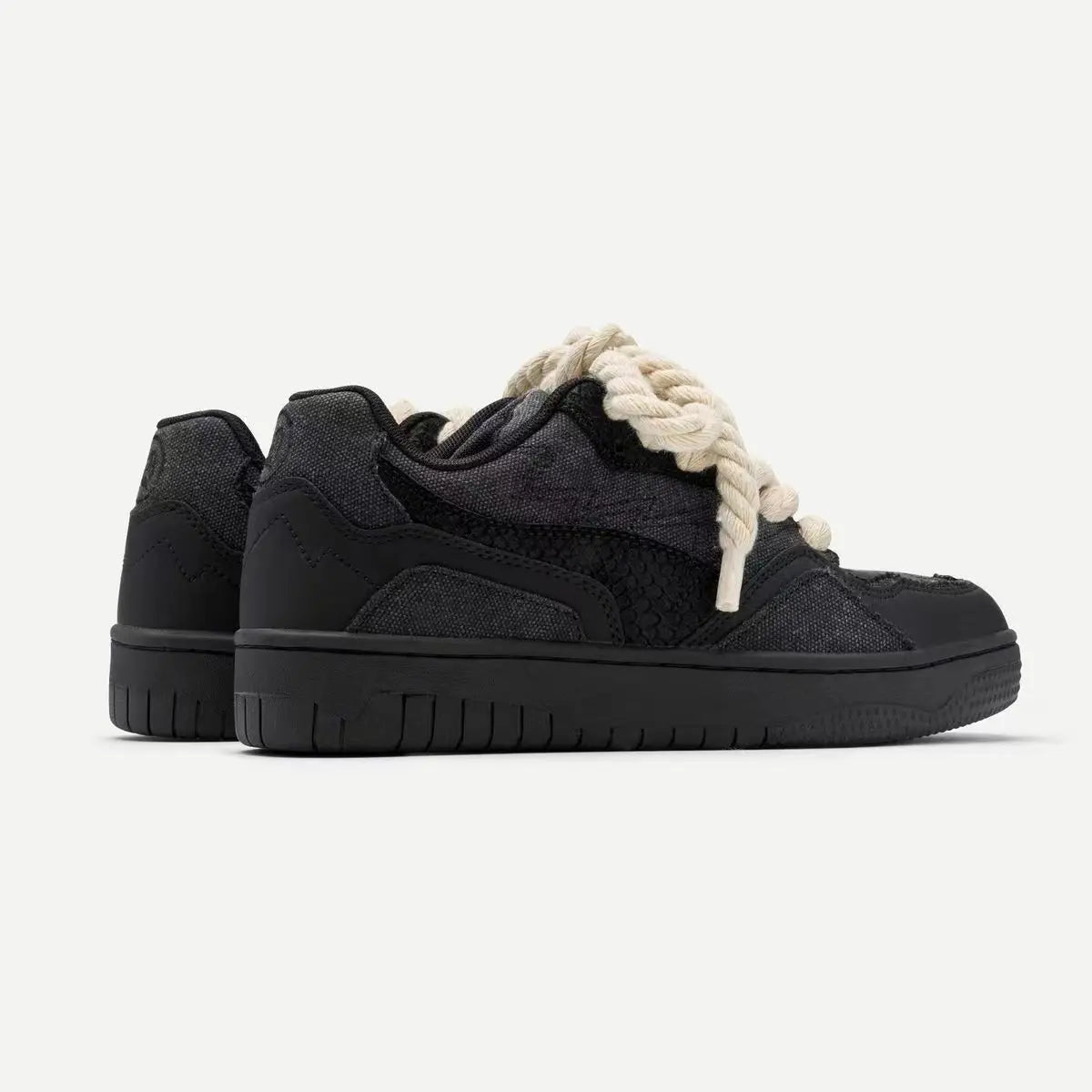 Design Dreadlock Lace-Up Sneakers Men's New Trendy All-Match Casual Thick-Soled Anti-Slip Height-Increasing Small Shoes