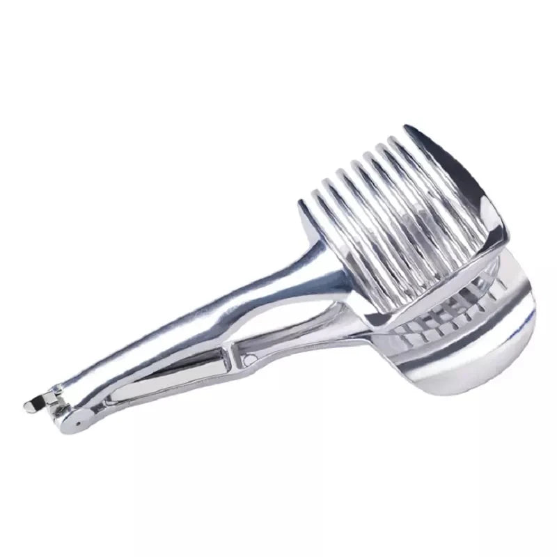 Utensilio de cocina de acero inoxidable, práctico soporte para cebollas, patatas, tomate, cortador de frutas y verduras, accesorios de CF-228