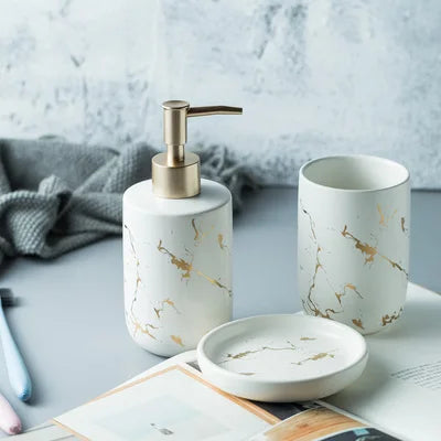 Botella de emulsión de resina para baño, taza para gárgaras de lavado de alto grado, traje de cepillo de dientes, jabonera de Banyo Aksesuarlari