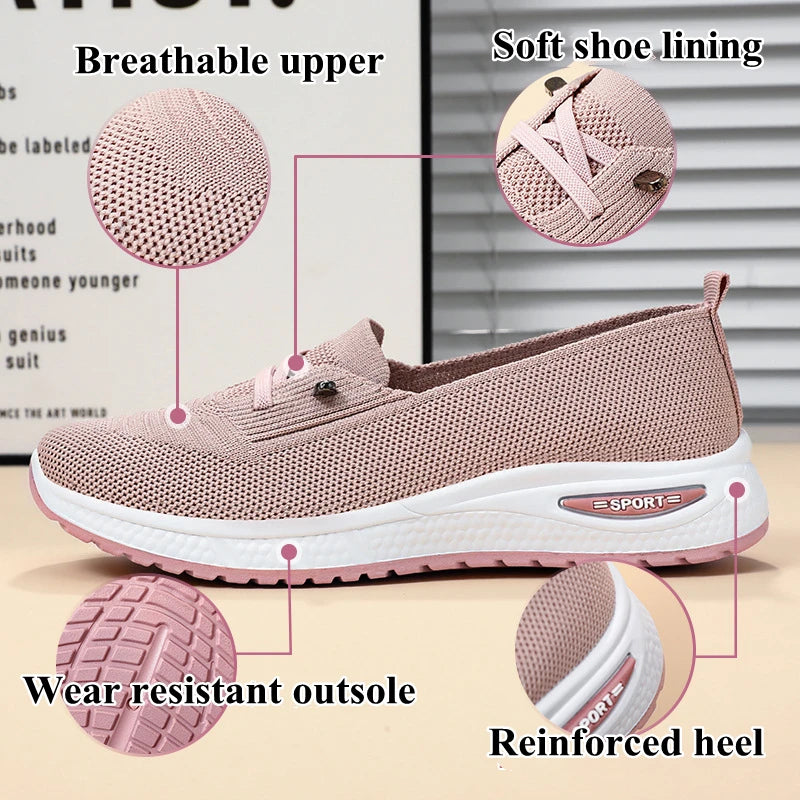 Fashion New Design Women's Shoes Casual Sports Walking Flying Weaving Shoes Women's Running Shoes