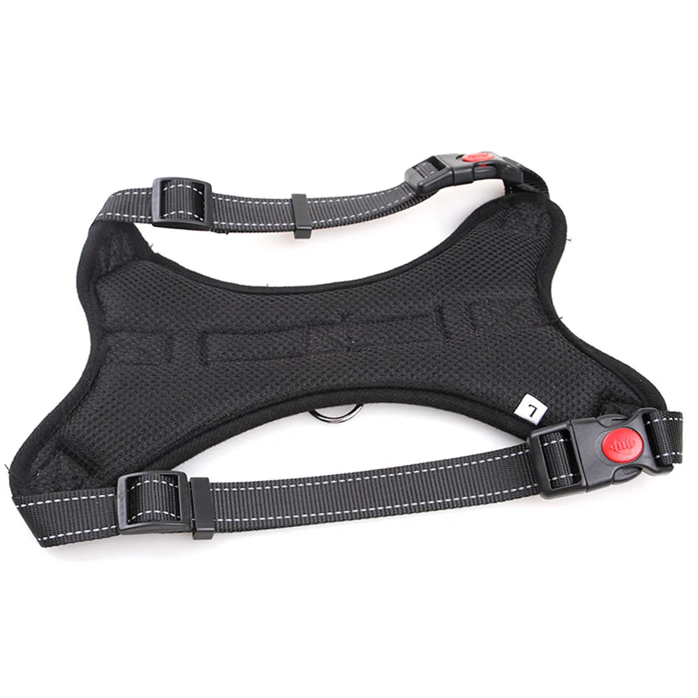 Arnés ajustable para perros y gatos con correa reflectante y transpirable para perros pequeños y grandes, chaleco, suministros para mascotas