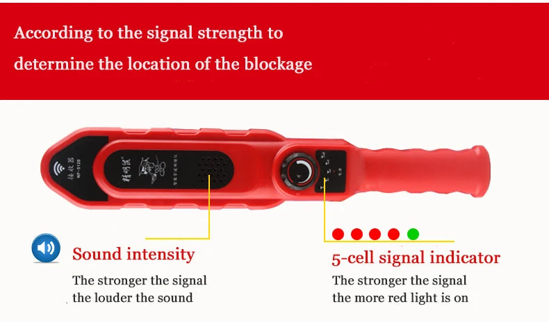 Noyafa-Detector de bloqueo de tuberías de hierro, herramienta de diagnóstico, escáner de tuberías, instrumento de plomería de bloqueo, NF-5120/5130