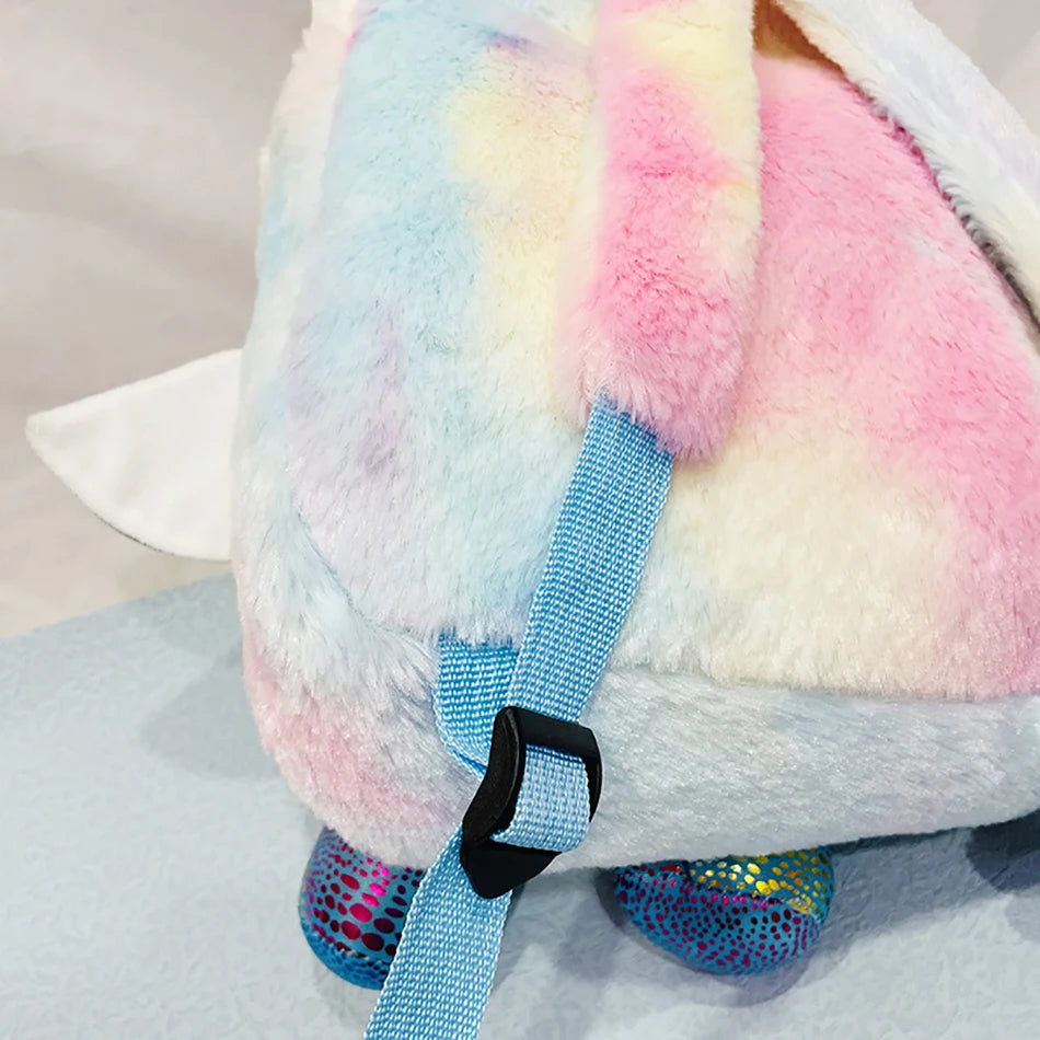 Mochila escolar de dibujos animados de unicornios para niñas, morral 3D de piel de viaje, bonito, regalo para niños