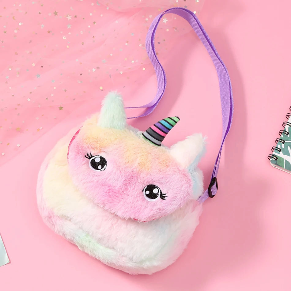 Mochila escolar de dibujos animados de unicornios para niñas, morral 3D de piel de viaje, bonito, regalo para niños