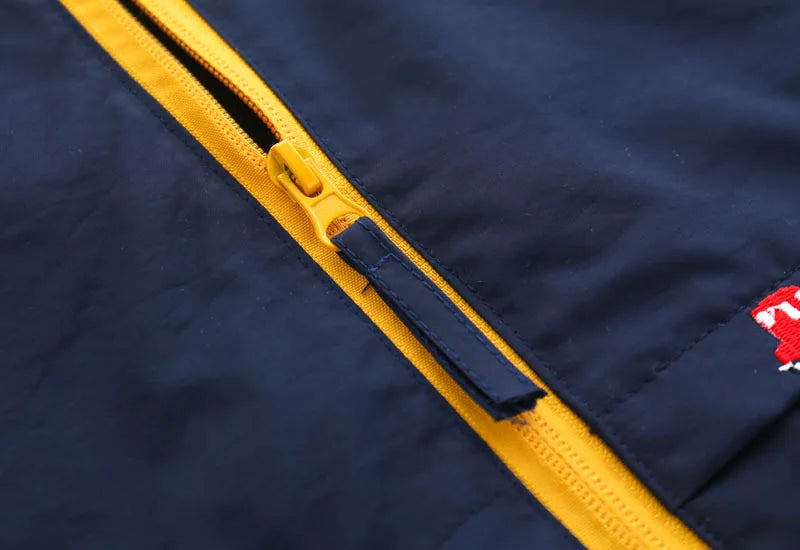 Abrigos de primavera y otoño para niños, chaquetas para niños, cortavientos con capucha y bolsillo, prendas de vestir exteriores con cremallera, ropa para bebés de 2 a 7 años