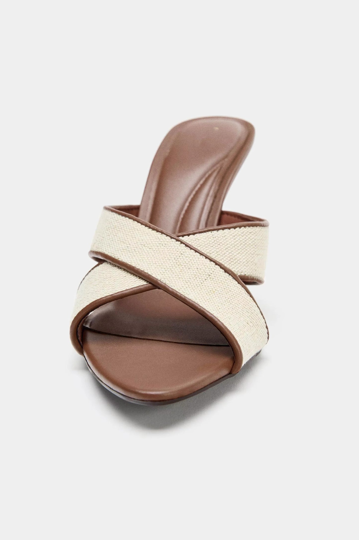 ZA 2026 Summer New Arrival Women's Mules Cross-Strap Open-Toe Stiletto Heel Pointed Toe Sandals 3832710 111