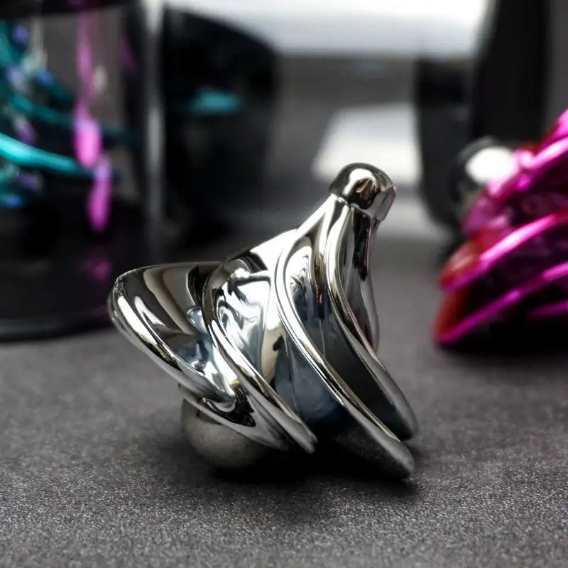 Divertido juguete de soplado de viento de escritorio, juguete de bolsillo giratorio, Spinner cinético, juguetes para aliviar el estrés para adultos, regalo de cumpleaños y Navidad