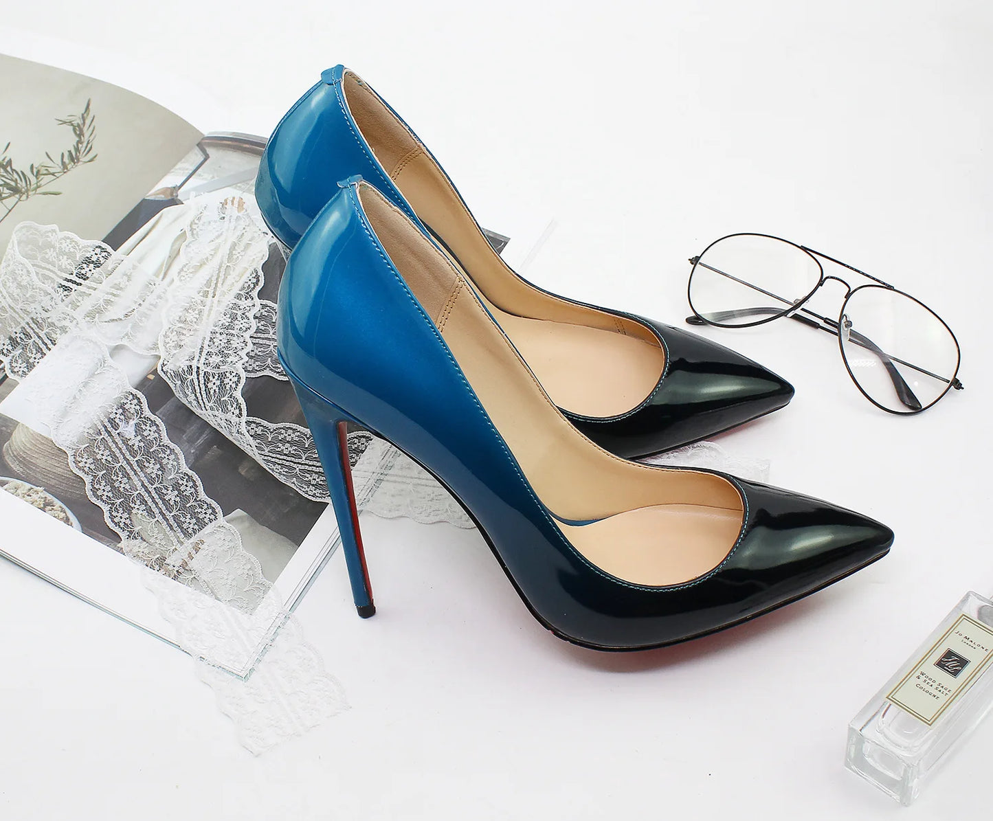 Women's Thin Heels Summer Autumn Sandals 2024 New Light Weight Plus Size Pointed Toe Super High Fashion Party Pumps