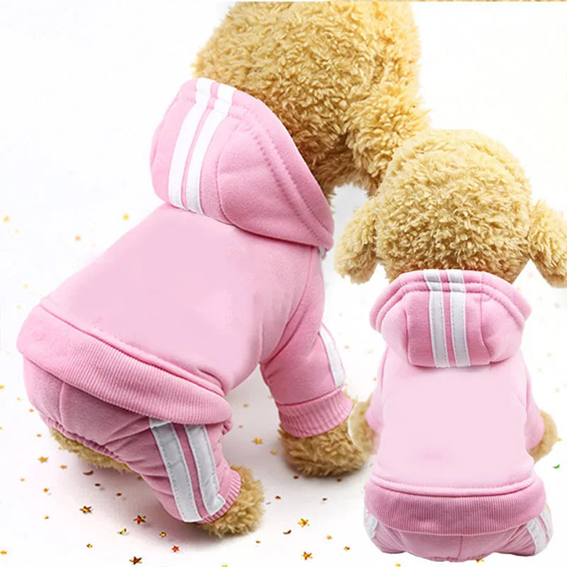 Ropa para perros Adidog, monos gruesos para perros, ropa de invierno para perros pequeños, mono para cachorros, traje de chándal para Yorkie