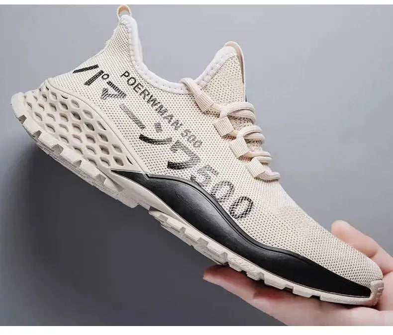 Hongyan Mens Tennis Shoes Summer Breathable Sports Casual Shoes Single Mesh Fashion Shoes