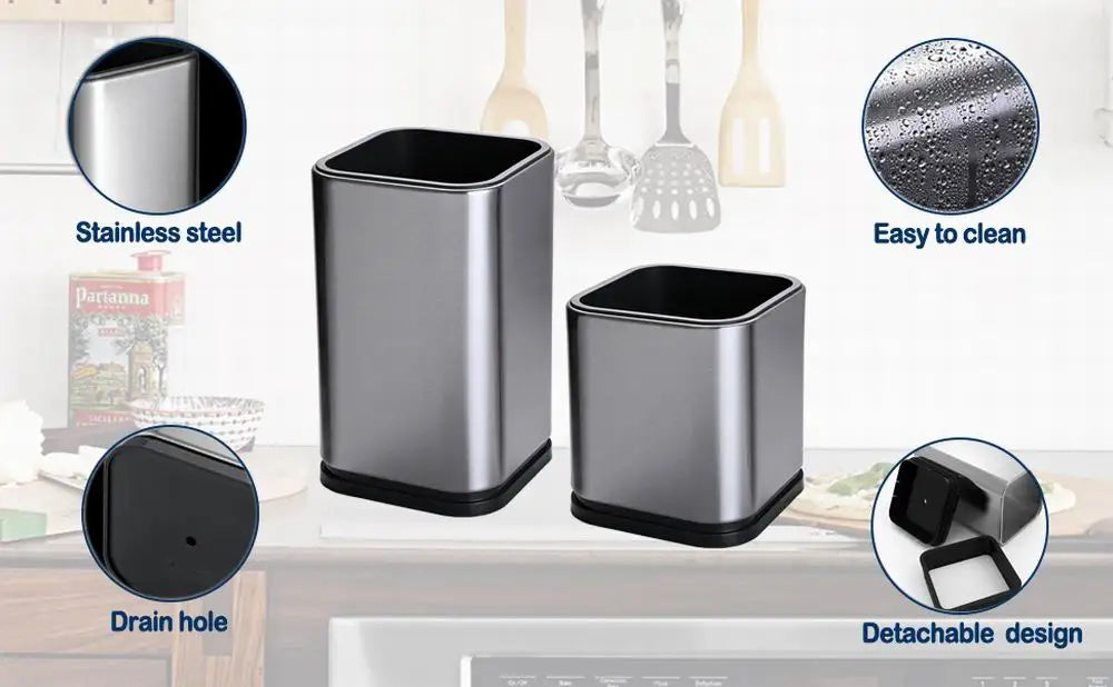 Organizador de Cocina, Porta Utensilios para Encimera, Organizador Grande para Utensilios de Cocina, para Espátulas, Cucharas y Utensilios