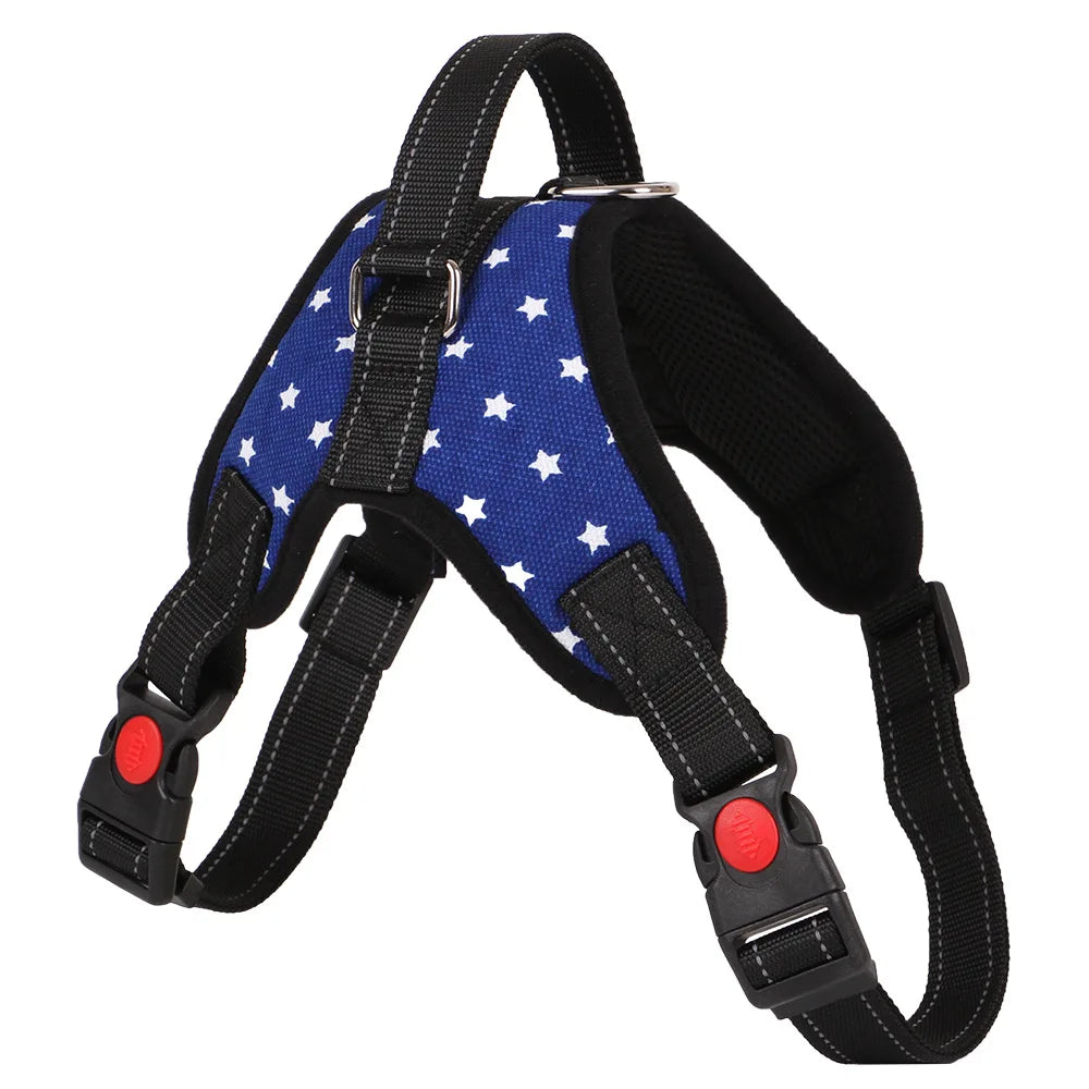 Arnés ajustable para perros y gatos con correa reflectante y transpirable para perros pequeños y grandes, chaleco, suministros para mascotas