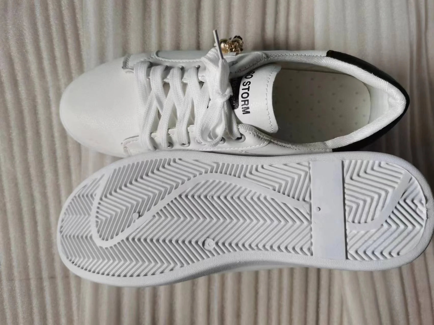 Custom White Flat Shoes Women Fashion Sneakers Casual Shoes 35-40 for Women
