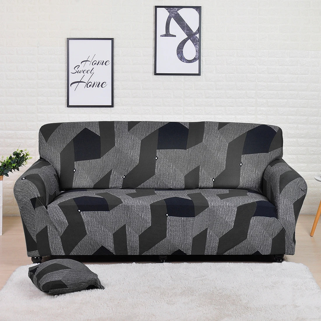 Funda de sofá de 1 pieza, funda de sofá elástica estampada/impresa para sofá esquinero de sala de estar, funda de sofá en forma de L