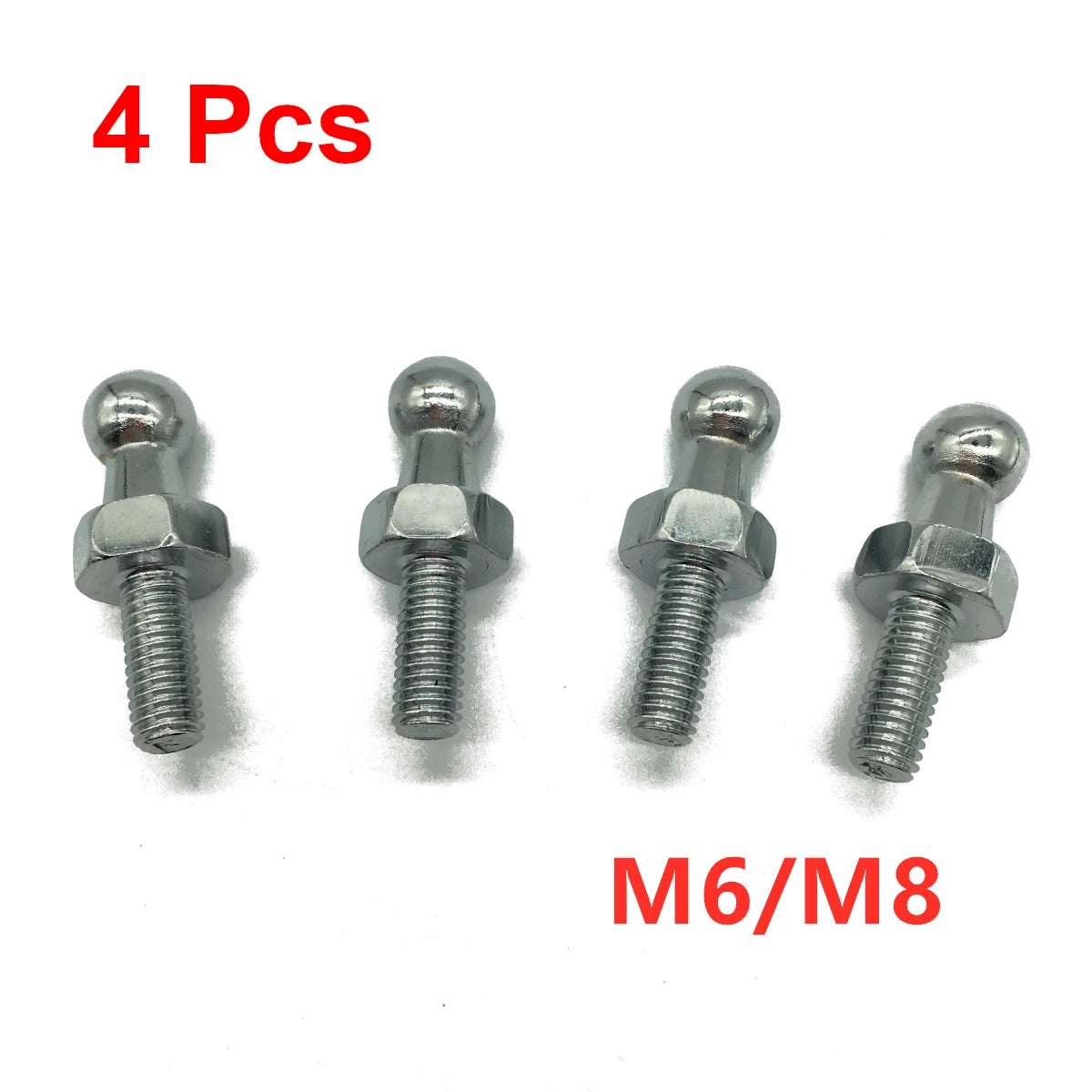 4 Uds 10mm M8/M6 capó de maletero de coche Universal conector de extremo de puntal de Gas tornillo de válvula de junta de pasador de bola