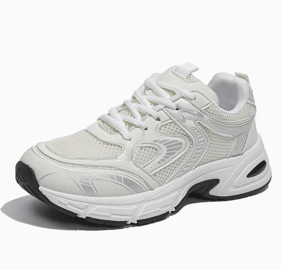 New Hot Sale Women's Clunky Sneakers Comfort Flat Heel Brand Design logo Sports Shoes for Young Girls Low Price Factory 36-45