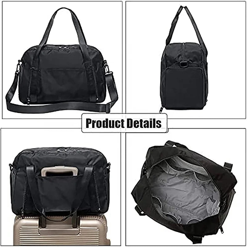 Folding Travel Duffel Bag Ladies Shoes Travel Bags With Shoe Compartment Tote Sports Bag for Women Customized logo