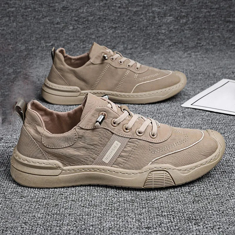Men's Winter Breathable Canvas Shoes 2024 New Men's Cloth Shoes Korean Edition Trendy and Versatile Men's Casual Board Shoes
