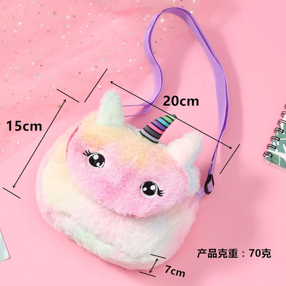 Mochila escolar de dibujos animados de unicornios para niñas, morral 3D de piel de viaje, bonito, regalo para niños