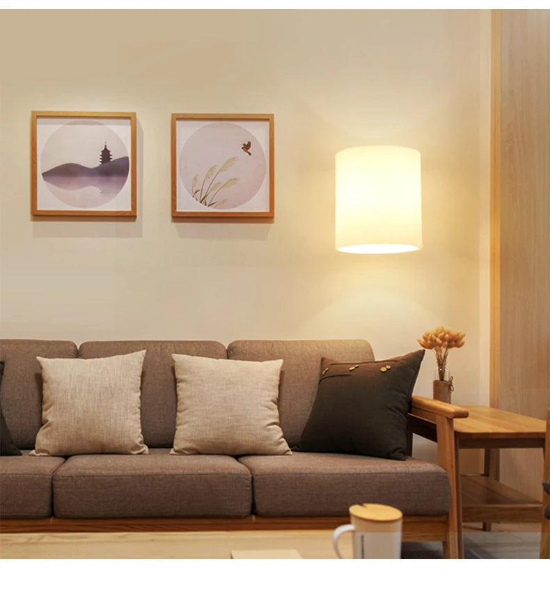 Lámparas de pared LED modernas, luces de madera para dormitorio, mesita de noche, escaleras, pasillo, aplique de iluminación montado Interior, accesorios de iluminación para decoración del hogar