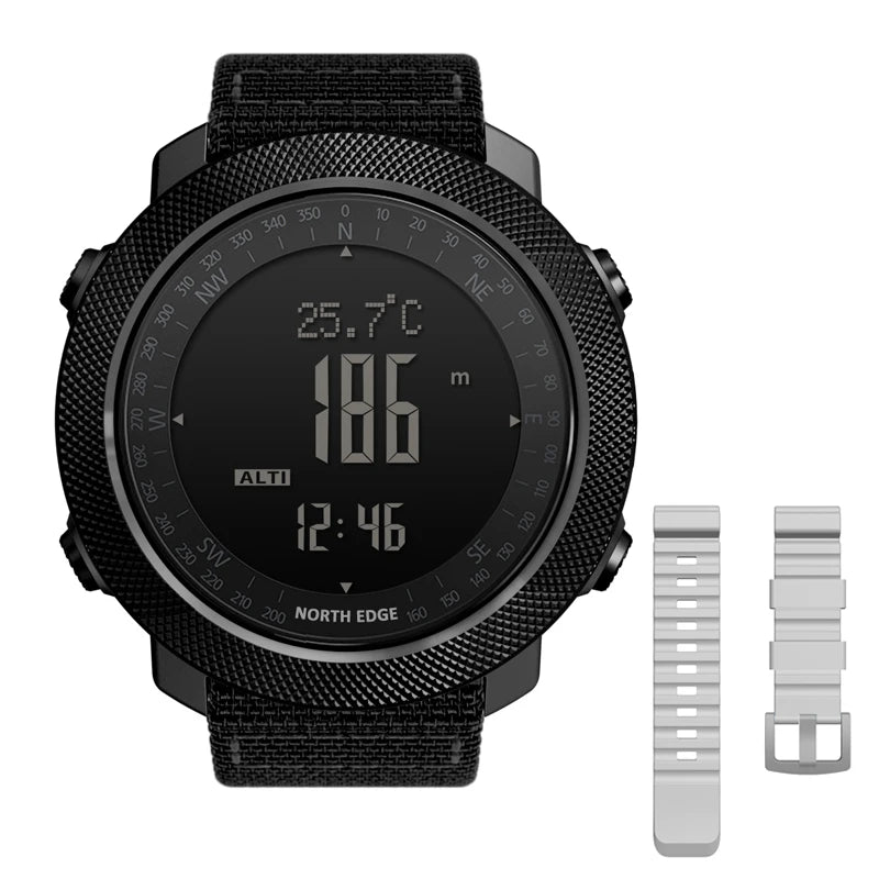 NORTH EDGE-reloj Digital deportivo para hombre, horas para correr, nadar, militar, altímetro, barómetro, brújula, resistente al agua, 50m