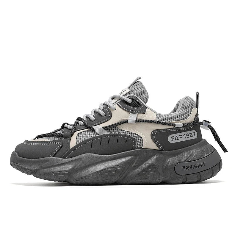 New Men's Breathable Mesh Sports Shoes Thick Sole Sports Shoes Men's Casual Running Shoes