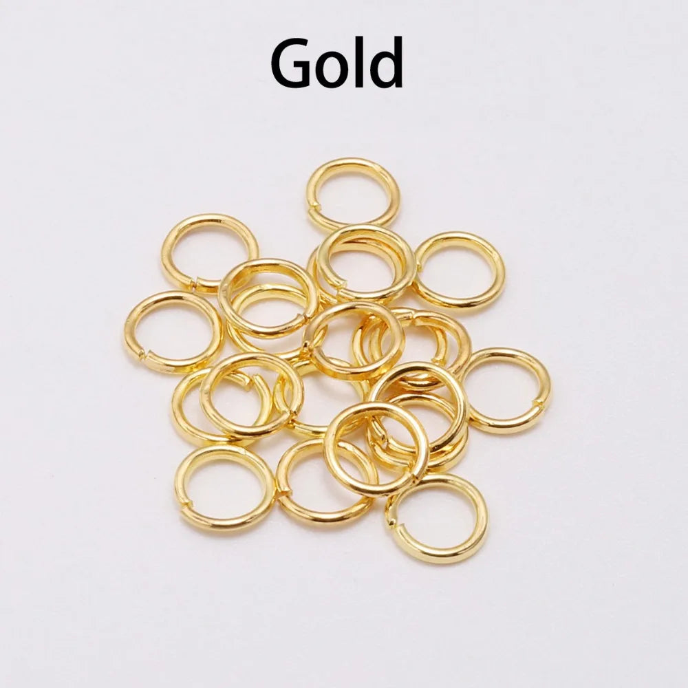 50-200 unids/lote 3-20mm anillos de salto conectores de anillos divididos para joyería Diy encontrar accesorios suministros al por mayor