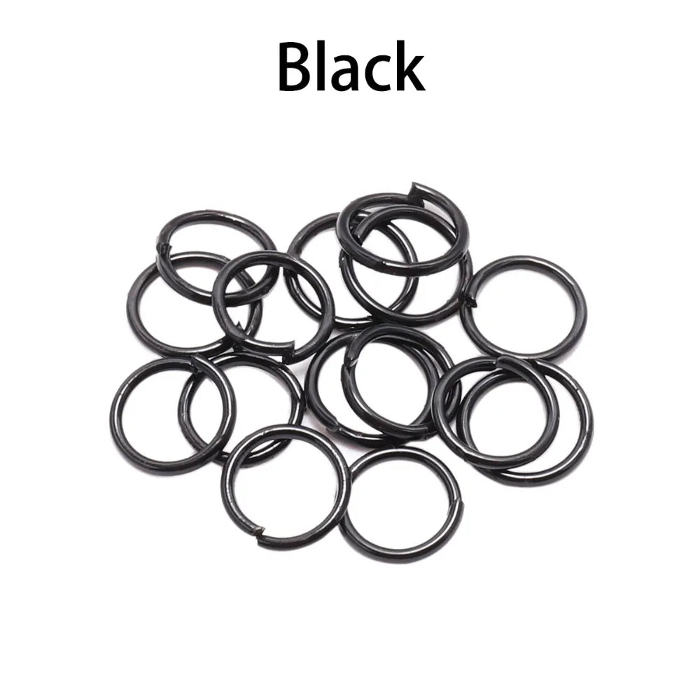 50-200 unids/lote 3-20mm anillos de salto conectores de anillos divididos para joyería Diy encontrar accesorios suministros al por mayor
