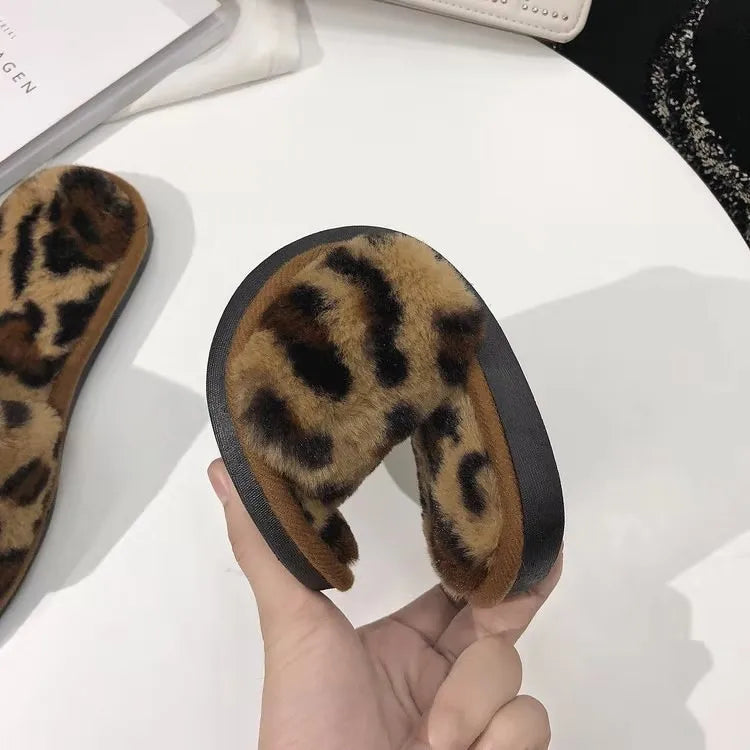2019 Korea Style Fashion Shoes Household slippers Yellow  Cute Sexy Leopard Print Slides Sandals