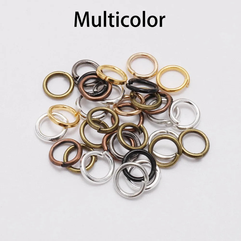 50-200 unids/lote 3-20mm anillos de salto conectores de anillos divididos para joyería Diy encontrar accesorios suministros al por mayor