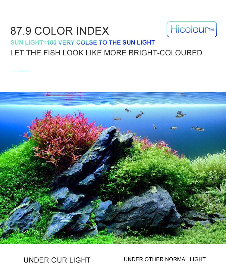 Luz LED súper delgada para acuario, iluminación para plantas, luz de cultivo de 5W/10W/15W, iluminación para plantas acuáticas, lámpara con Clip impermeable para pecera