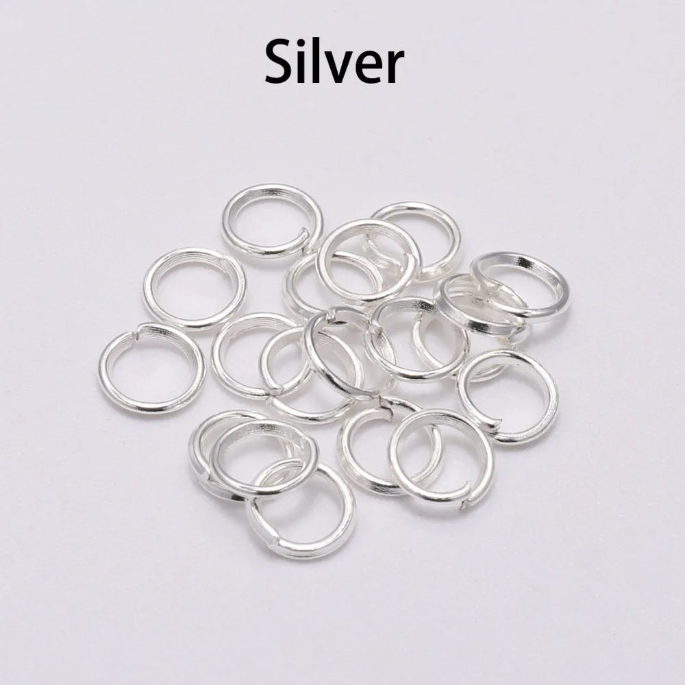 50-200 unids/lote 3-20mm anillos de salto conectores de anillos divididos para joyería Diy encontrar accesorios suministros al por mayor