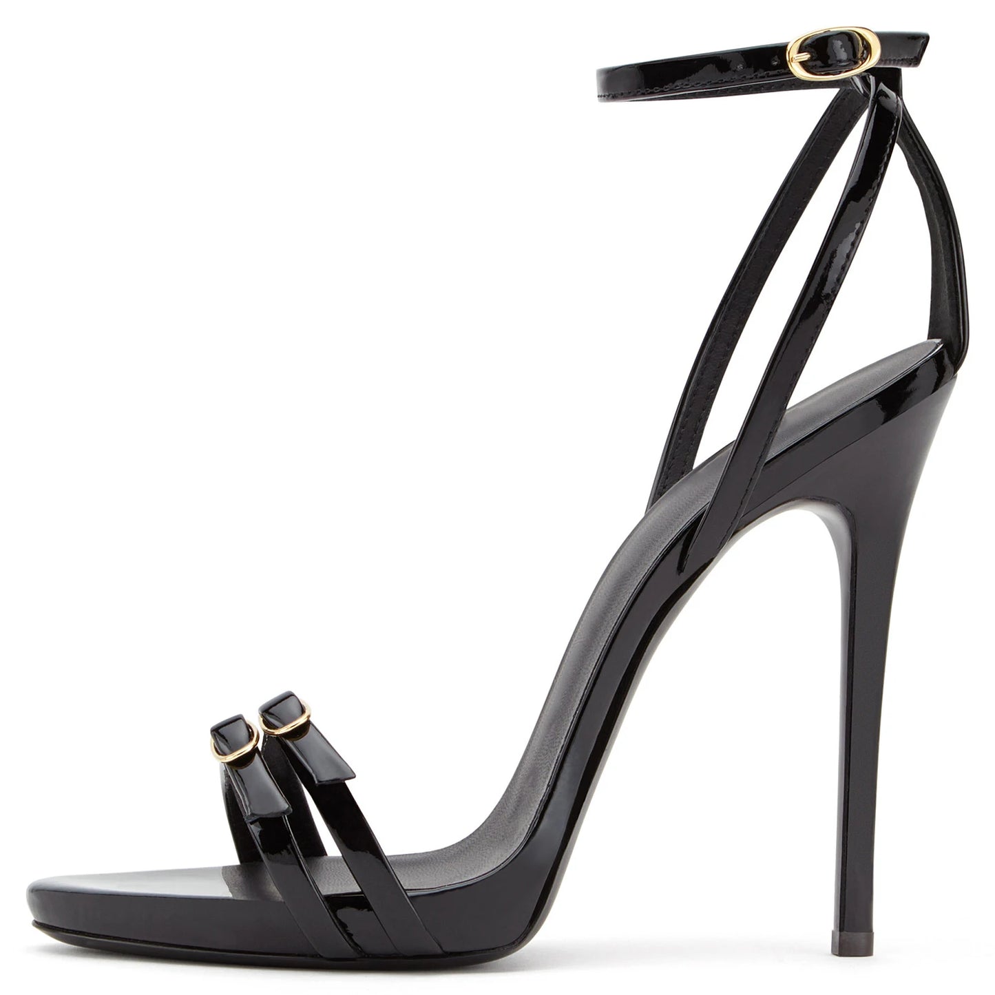 Evening Dress Heels Sexy Ladies Party Stiletto Shoes Big Size 2018 Women Black Patent Leather Strappy High Heel Platform Sandals
