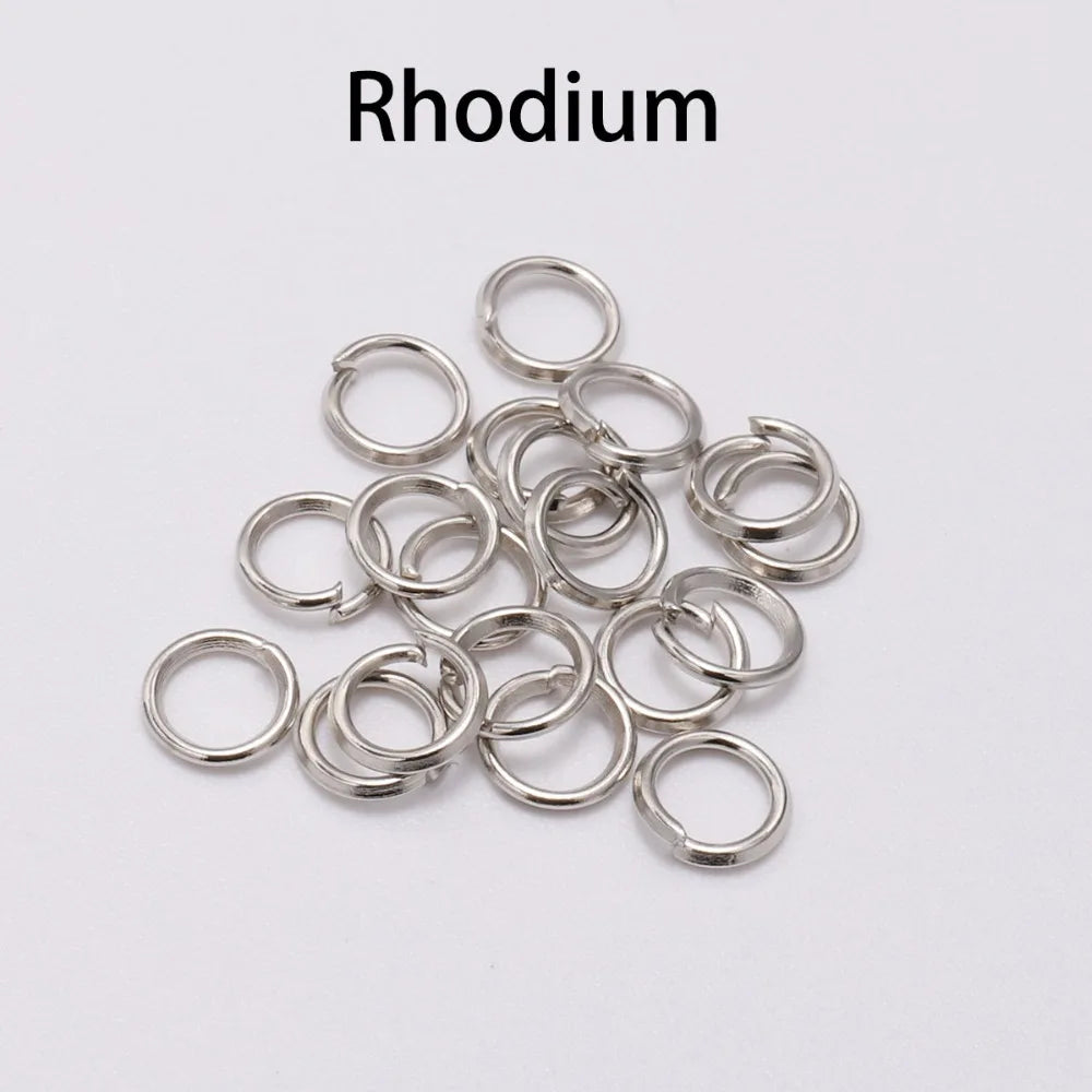 50-200 unids/lote 3-20mm anillos de salto conectores de anillos divididos para joyería Diy encontrar accesorios suministros al por mayor