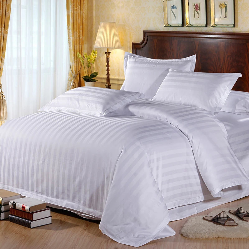nordico funda edredon funda nordica cama 5 estrellas Hotel suave y brillante funda de edredón 100% algodón blanco líneas paralelas algodón cama hotel funda Nórdica bolsa de cama edredon funda nordica cama 150 edredones
