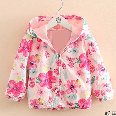 Abrigo cortavientos con estampado para niños y niñas, chaqueta con capucha, ropa de 1 a 7 años, novedad, primavera y otoño