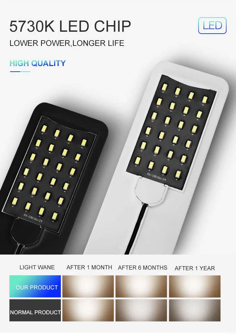 Luz LED súper delgada para acuario, iluminación para plantas, luz de cultivo de 5W/10W/15W, iluminación para plantas acuáticas, lámpara con Clip impermeable para pecera