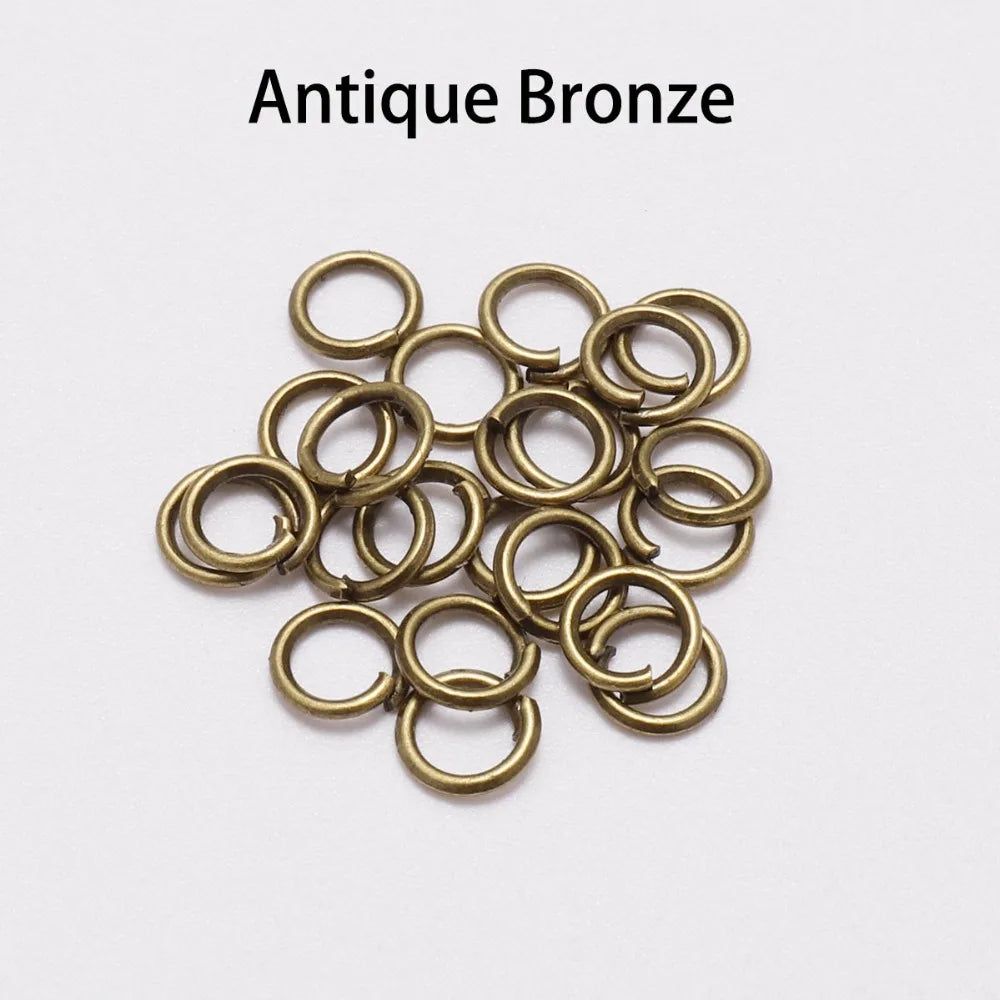 50-200 unids/lote 3-20mm anillos de salto conectores de anillos divididos para joyería Diy encontrar accesorios suministros al por mayor
