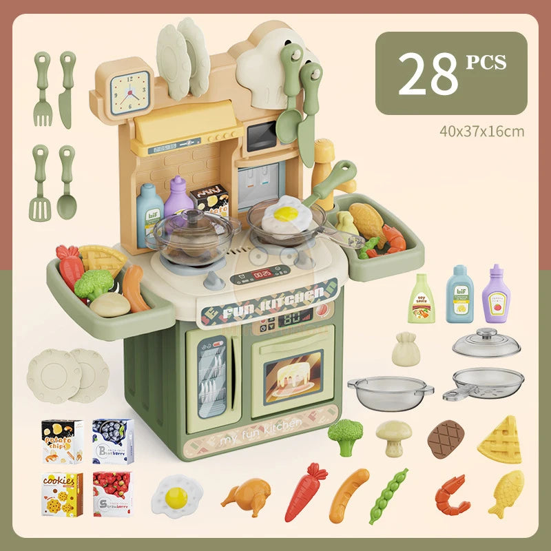 Juguetes de cocina para niños, vajilla simulacional, juego de simulación, juego de Chef, juego de rol, mesa de comida, juguete educativo para niños, regalo