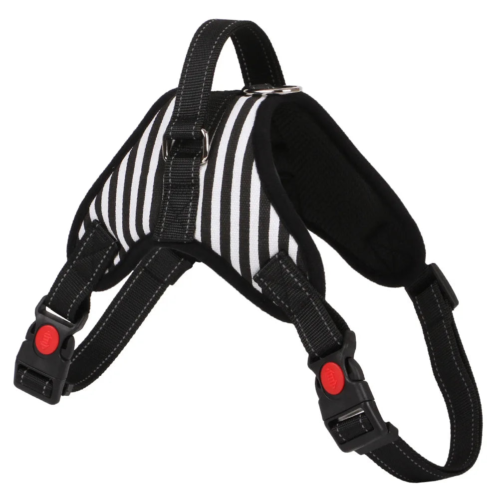 Arnés ajustable para perros y gatos con correa reflectante y transpirable para perros pequeños y grandes, chaleco, suministros para mascotas