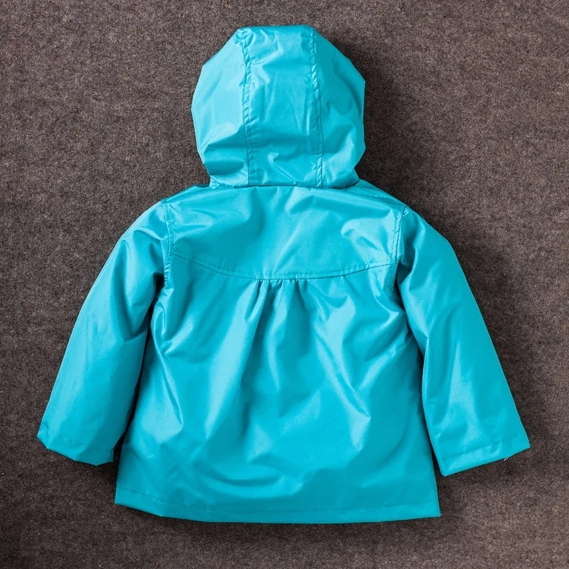 Chaqueta impermeable de flores para niñas, abrigo rompevientos con capucha, impermeable informal, ropa para niños de 2 a 6 años, otoño