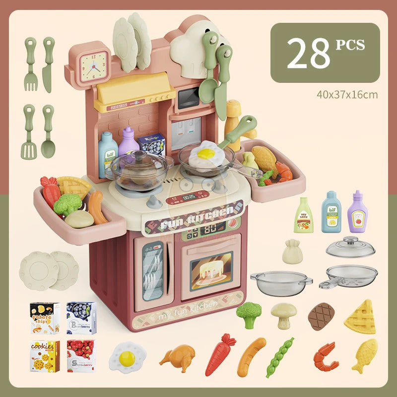 Juguetes de cocina para niños, vajilla simulacional, juego de simulación, juego de Chef, juego de rol, mesa de comida, juguete educativo para niños, regalo
