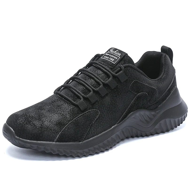 Men's Road Running Shoes Sneakers Track Trail Running Shoes Jogger Jogging Running Minimal PU Leather Athletic Low-top Lace up