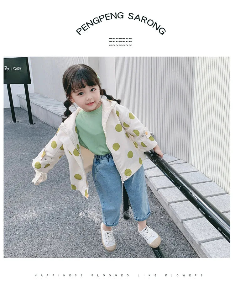 Abrigo cortavientos con estampado para niños y niñas, chaqueta con capucha, ropa de 1 a 7 años, novedad, primavera y otoño
