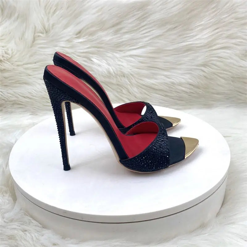Strange Luxury Heel Sandalias Mujer Tacon Alto  Trendy Slippers Mules Shoes Heels for Ladies 2025