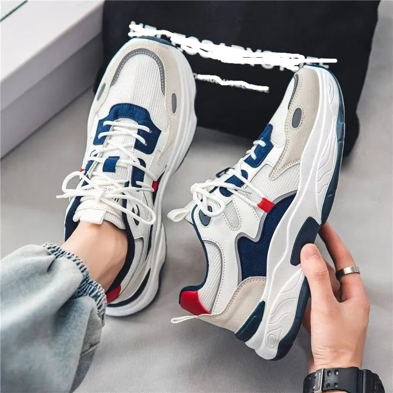 New Breathable Men's Sports Platform Sneakers Men's Leisure Running Sports Shoes