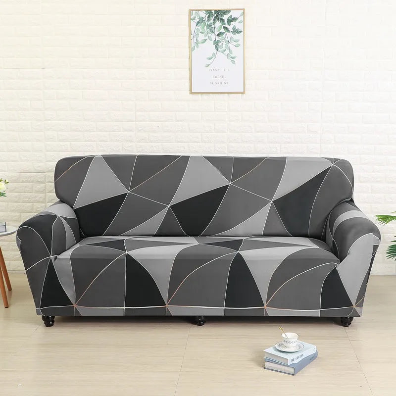 Funda de sofá de 1 pieza, funda de sofá elástica estampada/impresa para sofá esquinero de sala de estar, funda de sofá en forma de L