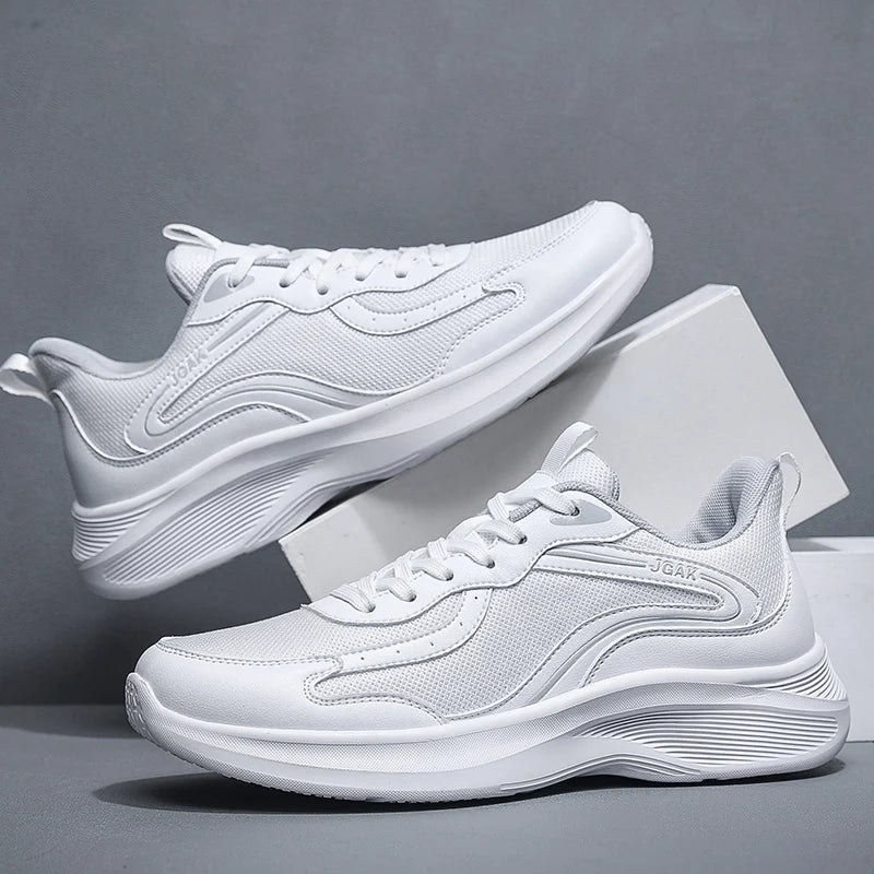 Men's Casual Sporty Sneakers Large Size MD Sole Breathable Mesh Upper New Cross-Border Walking and Running Sports Shoes